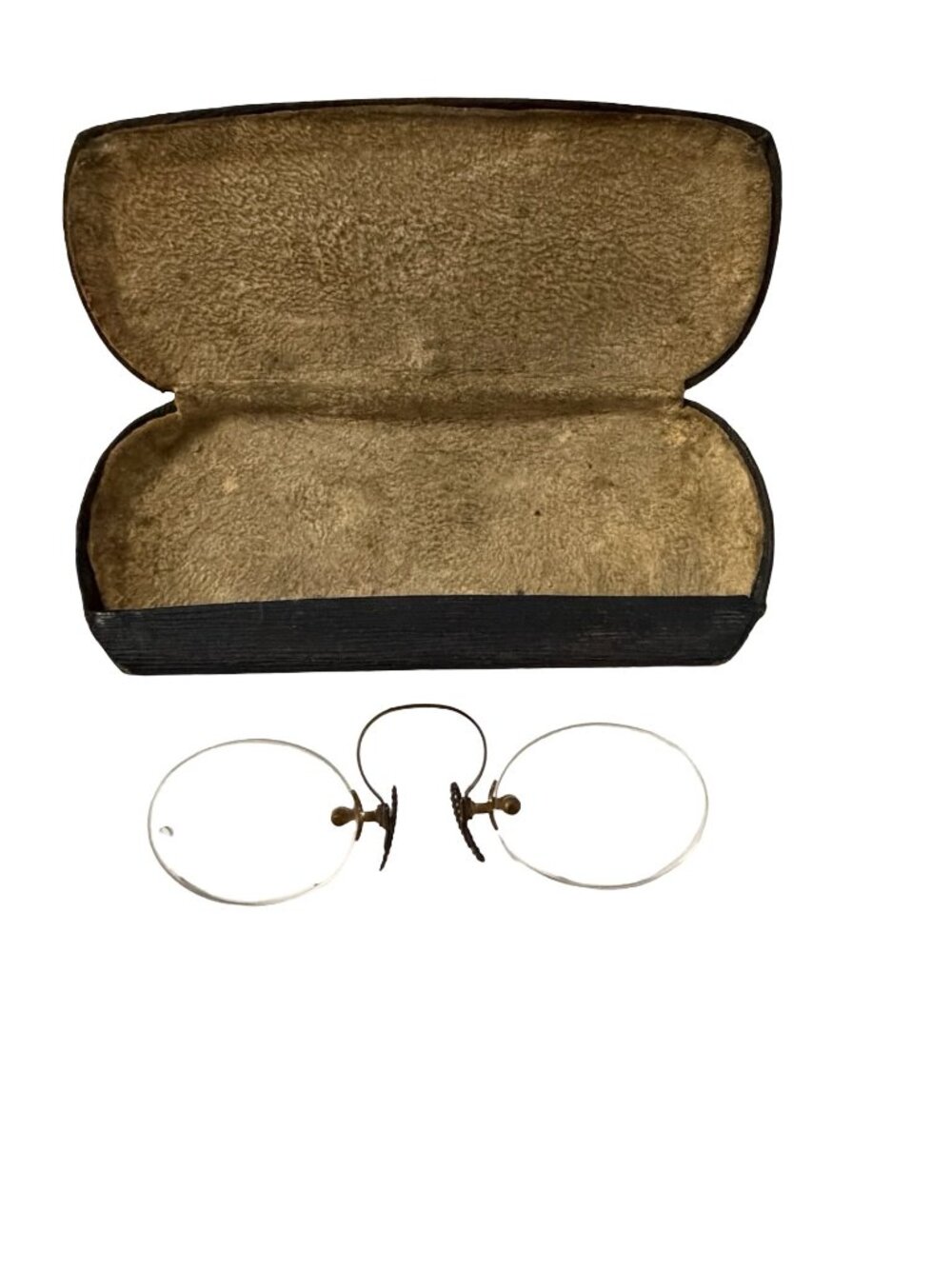 Antique 1910s F.G. Nordstrom Jamestown NY Rimless Pince Nez Eyeglasses Case